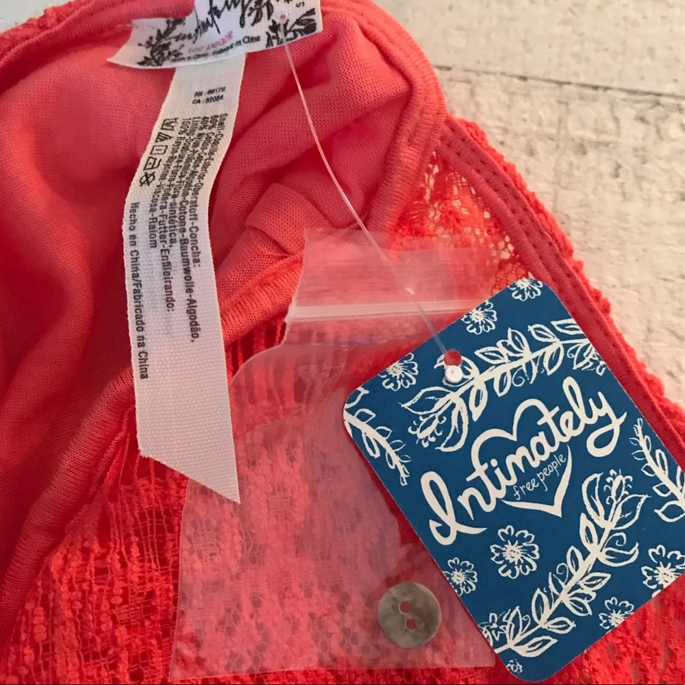 Free People Daydream Lace Mini Dress in Coral - Picture 7 of 7